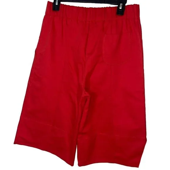 Susanne Bommer Top And Bermuda Shorts Set Outfit Size Medium Red Kiss Cotton New